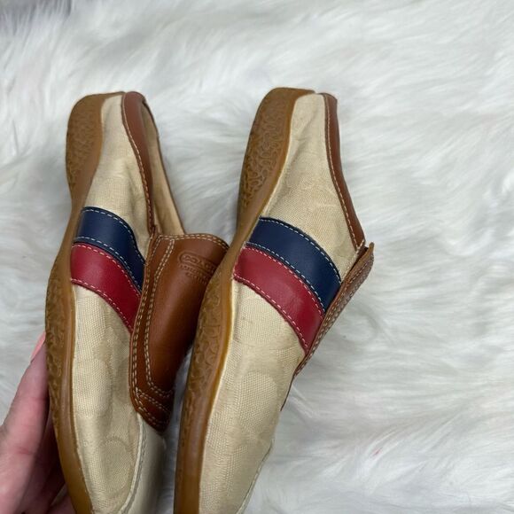 Coach Sienna Leather Canvas Slip On Mule 6 - Picture 6 of 7